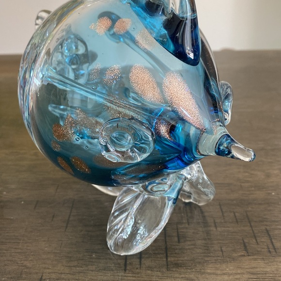 Hand Blown Italian Blue Glass Fish.  Beautiful Piece - Picture 7 of 8
